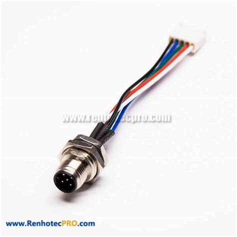 M12 5 Pin Connector Wire Harness M12 5pin A Code Front Mount To 5pin