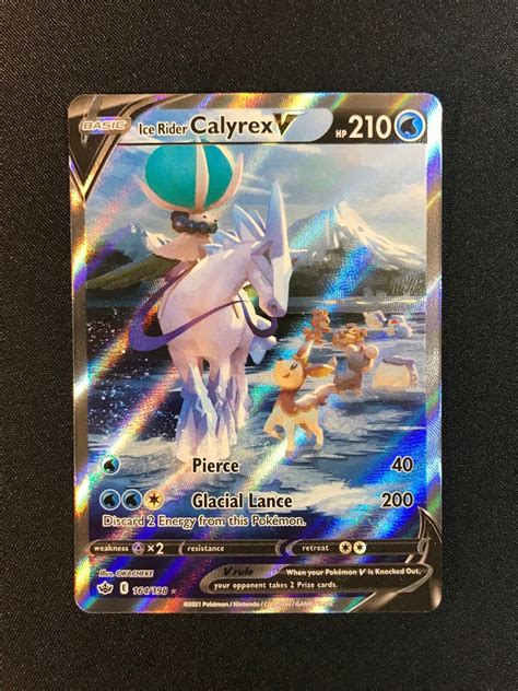 Ice Rider Calyrex V Alternate Full Art Chilling Reign Pokemon