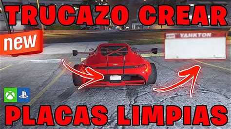 Como Crear Placas Limpias A Tus Coches Muy Facil Gta V Online Youtube