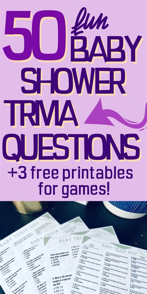 50 Baby Shower Trivia Questions (with FREE Printable for Games!) - Growing Serendipity