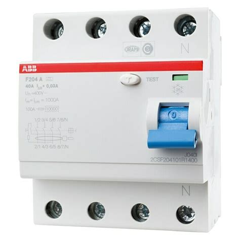 ABB System Pro M Compact FI Schalter F204 A 40 0 03 40 A Typ A 30 MA