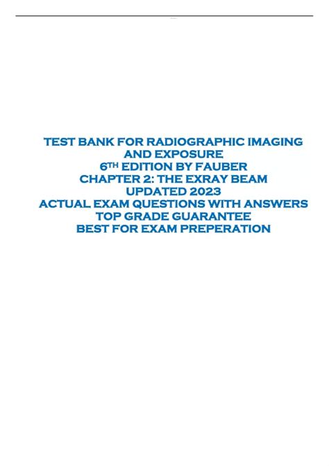 Essentials Of Radiographic Physics And Imaging Chapter 2 Quizlet 2