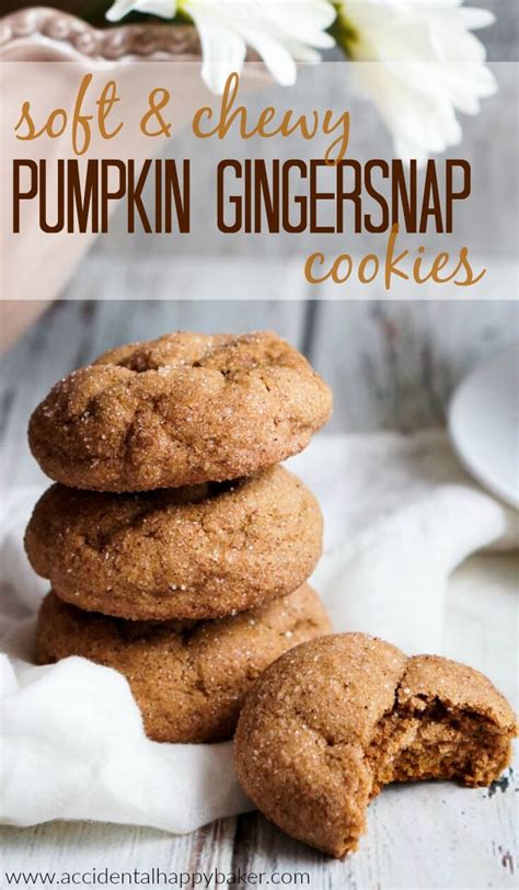 Pumpkin Gingersnap Cookies Accidental Happy Baker