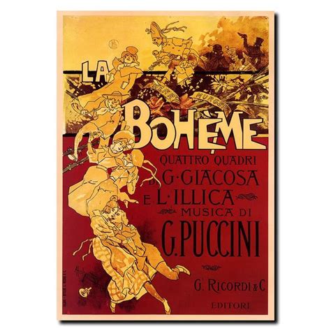 An Old Poster For The Opera Boheme