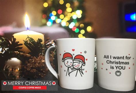 Merry Christmas™ Couple Mug Set Christmas Ts For Couples Couples Coffee Mugs Christmas Couple