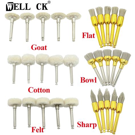 5pcspack Dental Polishing Wheel Wool Cotton Polishing Brushes