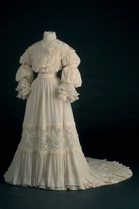 Wedding Dress 1907 Historical Dresses Edwardian Dress Antique Dress