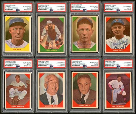 Fleer Baseball Greats Complete Set With Signed