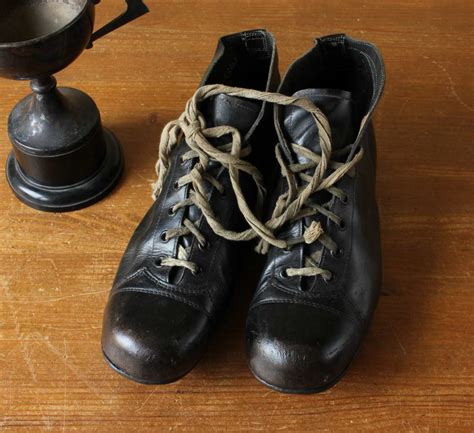 Stanley Matthews Football Boots. Leather Soccer Shoes. c1950 Blackpool.