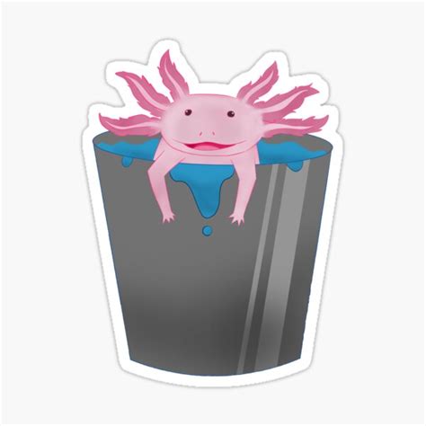 Minecraft Axolotl In A Bucket Sticker By J Paintz Redbubble