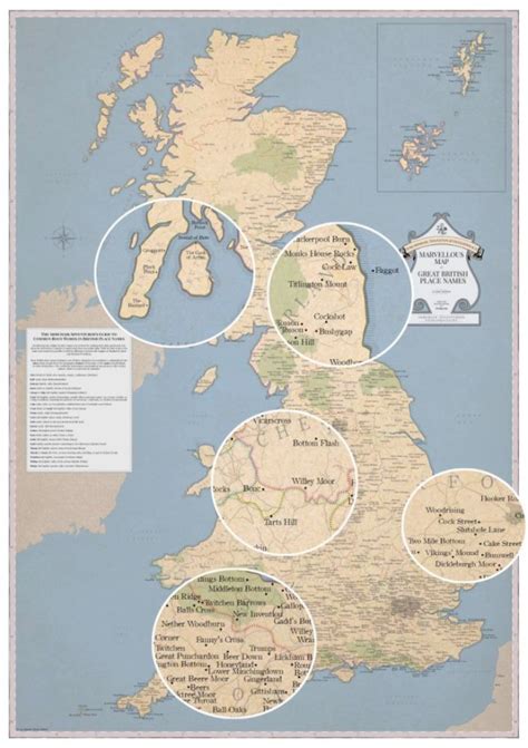 Map Shows Britains Rudest Place Names From Cockwood To Cum Lake