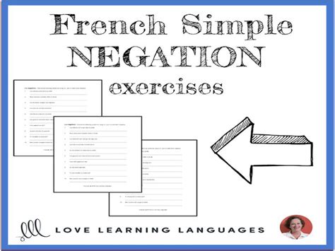 Simple French Negation Exercises Teaching Resources French Language