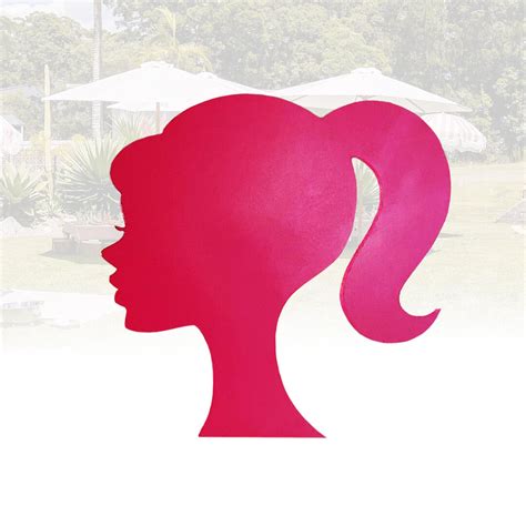 Barbie Silhouette Sign Face Profile Party Prop