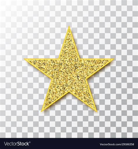 Gold glitter star golden sparkle luxury Royalty Free Vector