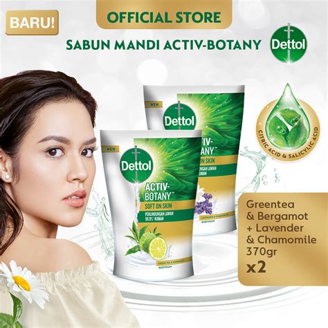 Jual Dettol Sabun Mandi Cair Activ Botany Green Tea Bergamot Pouch 370