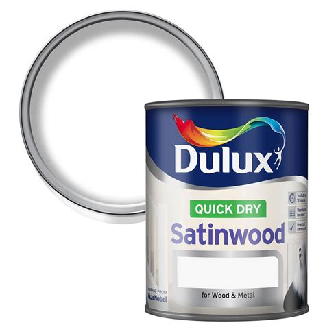 Dulux Wood And Metal Pure Brilliant White Quick Dry Satinwood Paint