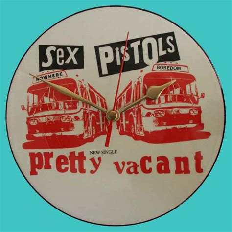 Sex Pistols Pretty Vacant Vinyl Clocks