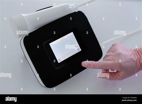 doctor   spirography test measuring breathing movements