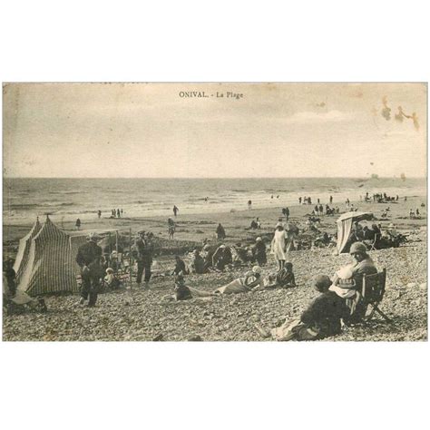 Carte Postale Ancienne Onival Sur Mer La Plage Les Tentes