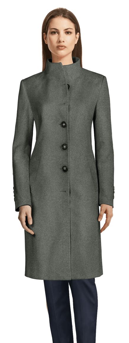 Womens Funnel Neck Coats Long Sumissura