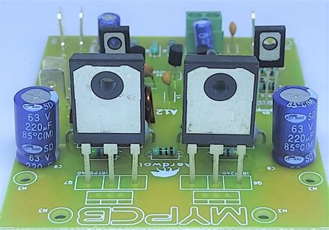 100 Watt Hifi Audio Amplifier Board Using Irfp240 Irfp9240 Power Mosfets Assembled Board Mypcb