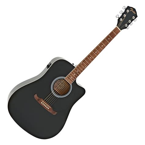 Fender Fa Ce Dreadnought Electro Acoustic Wn Black Gear Music