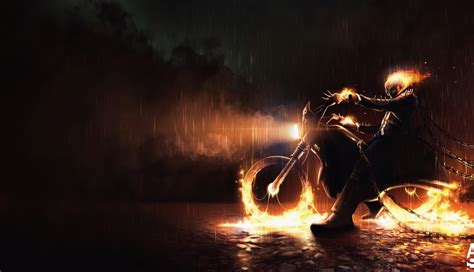 1336x768 Ghost Rider On Bike Fire Laptop HD ,HD 4k Wallpapers,Images ...