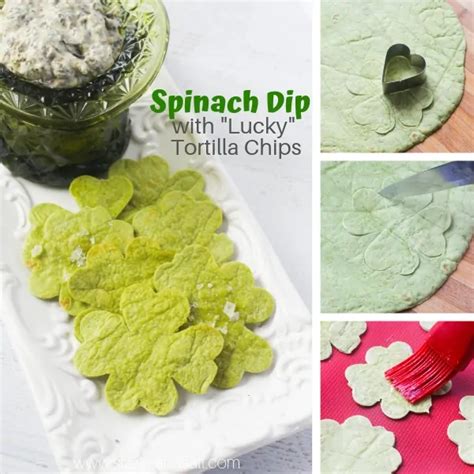 Spinach Dip With Shamrock Chips ⋆ Sugar Spice And Glitter