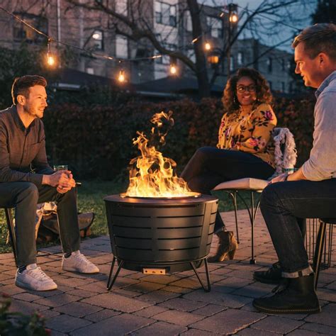 Tiki Brand Smokeless Patio Fire Pit Wood Burning Fire Pit With