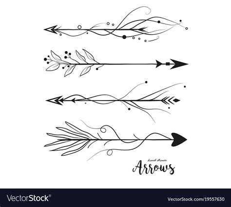 Hand Drawn Arrow Clipart Arrow Hand Drawn Clipart Boho Rustic Arrow