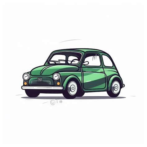 Premium Photo | Illustration of a cartoon of a green car