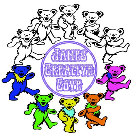 Grateful Dead Dancingmarching Bears Vectors Etsy