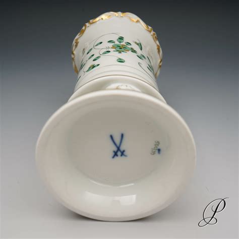 NP 585 EUR Vase Meissen 1 Wahl reiche Indische Malerei grün