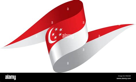 Singapore Flag Vector Illustration Stock Vector Image Art Alamy