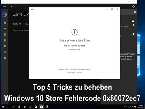 Komplette Lösung Top 5 Tricks zu beheben Windows 10 Store Fehlercode