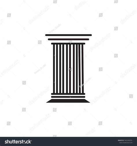 Pillar Icon Outline Style Template Trendy Stock Vector (Royalty Free ...