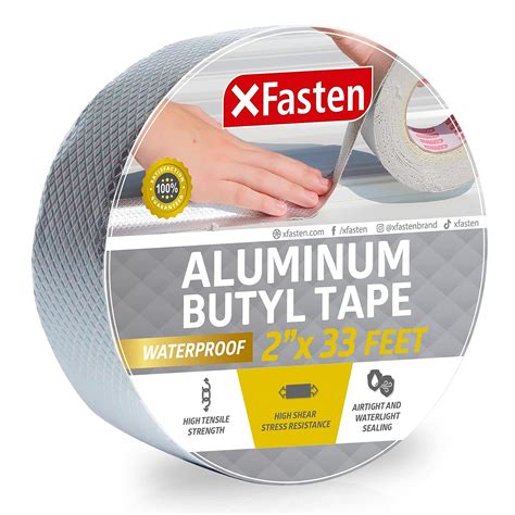 XFasten Super Waterproof Aluminum Butyl Tape 2 Inch X 33 Foot