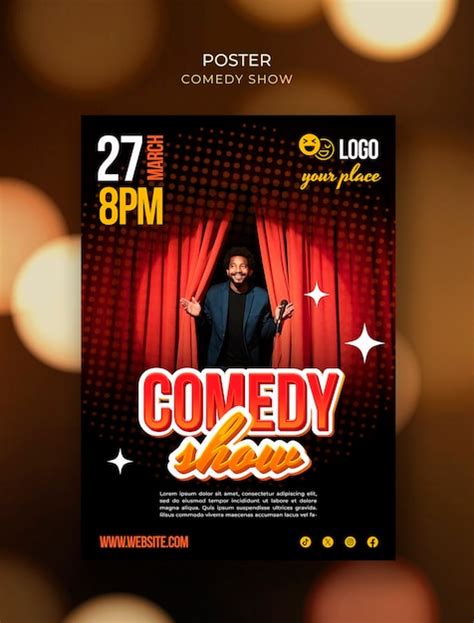 Premium PSD | Comedy show template design