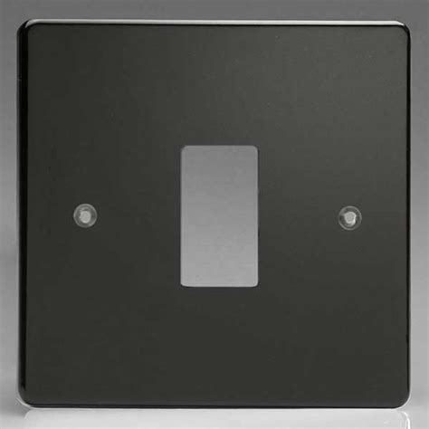 Varilight Powergrid Premium Black 1 Gang Faceplate Ukes