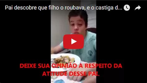 Vídeo Pai descobre que filho o roubava e o castiga de forma