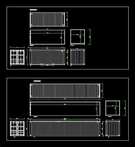 Containers Y Pies Dwgdibujo De Autocad Container