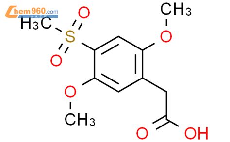 894803 69 1 Benzeneacetic acid 2 5 dimethoxy 4 methylsulfonyl 化学式结构