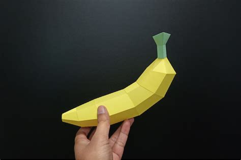 DIY Banana 3d Papercraft By PAPER Amaze TheHungryJPEG