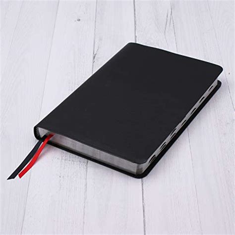 Niv Thinline Bible Large Print Bonded Leather Black Red Letter