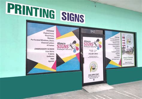 Abaco Signs Printing And Embroidery Print Shop In Abaco The Bahamas