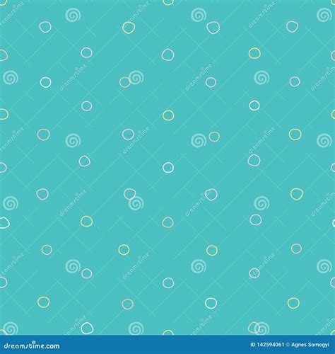 Colorful Irregular Polka Dots Circles Vector Seamless Pattern Trendy