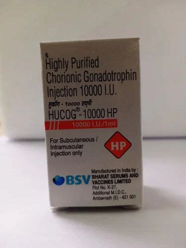 Human Chorinic Gonadotropin Bharat Serum Ltd Hucog 10000 Iu Inj