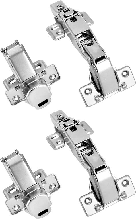 QWORK 165 Degree Soft Close Cabinet Hinges 2 Pair Adjustable Concealed