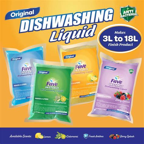 FAVE ORIGINAL DISHWASHING Liquid 2L 18L YIELD Household Products