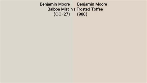 Benjamin Moore Balboa Mist Vs Frosted Toffee Side By Side Comparison